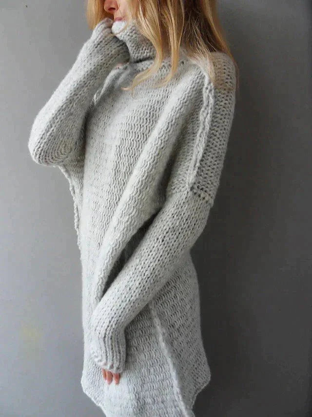 Pull long en maille chaude